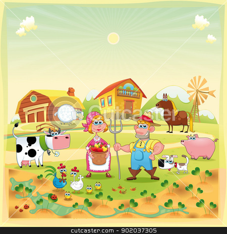 To use this stock image in your creative project, please select the size you need over to the right and click the "Add to Cart" button.
Your downloaded image will come with the Cutcaster watermark removed so don’t worry about the watermark you see on this page. Farm Family. stock photo, Farm Family. Funny cartoon and vector illustration.
by ddraw