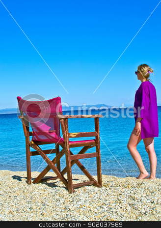 To use this stock image in your creative project, please select the size you need over to the right and click the "Add to Cart" button.
Your downloaded image will come with the Cutcaster watermark removed so don’t worry about the watermark you see on this page. young sexy woman in purple sun dress on a beach stock photo, young sexy woman in purple sun dress on a beach by vician