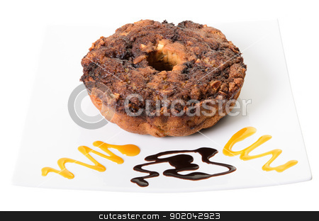 To use this stock image in your creative project, please select the size you need over to the right and click the "Add to Cart" button.
Your downloaded image will come with the Cutcaster watermark removed so don’t worry about the watermark you see on this page. Apple Coffee Cake stock photo, Apple coffee cake on a platter with swirls of chocolate and caramel, isolated on a white background by Richard Nelson