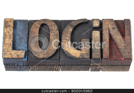 To use this stock image in your creative project, please select the size you need over to the right and click the "Add to Cart" button.
Your downloaded image will come with the Cutcaster watermark removed so don’t worry about the watermark you see on this page. login word in wood type stock photo, login - isolated word in vintage letterpress wood type blocks by Marek Uliasz