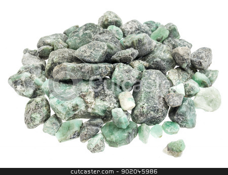 To use this stock image in your creative project, please select the size you need over to the right and click the "Add to Cart" button.
Your downloaded image will come with the Cutcaster watermark removed so don’t worry about the watermark you see on this page. raw emerald gemstones stock photo, raw emerald gemstones (mineral beryl) with inclusions mined in Brazil, isolated on white by Marek Uliasz