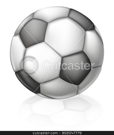 To use this stock image in your creative project, please select the size you need over to the right and click the "Add to Cart" button.
Your downloaded image will come with the Cutcaster watermark removed so don’t worry about the watermark you see on this page. Soccer Ball Illustration stock vector clipart, An illustration of a classic black and white Soccer ball with hexagon and pentagon pattern by Christos Georghiou