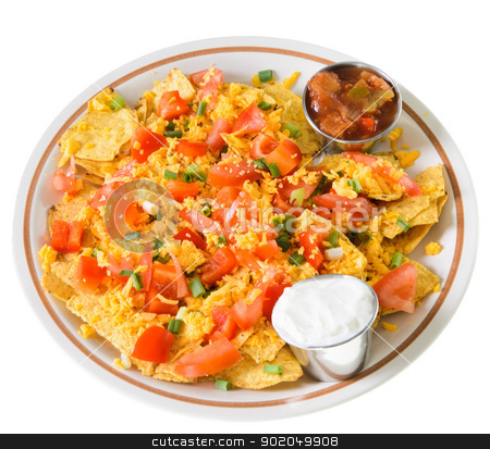 To use this stock image in your creative project, please select the size you need over to the right and click the "Add to Cart" button.
Your downloaded image will come with the Cutcaster watermark removed so don’t worry about the watermark you see on this page. Plate of Nachos with Cheese stock photo, A plate of nachos and cheese, isolated on a white background. by Richard Nelson