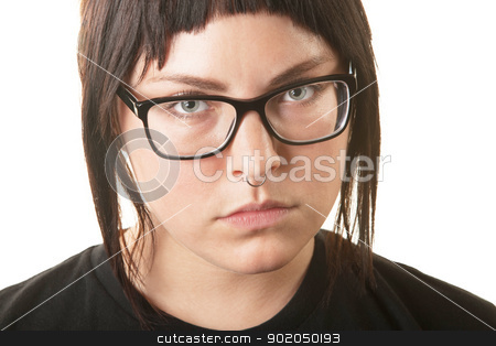 To use this stock image in your creative project, please select the size you need over to the right and click the "Add to Cart" button.
Your downloaded image will come with the Cutcaster watermark removed so don’t worry about the watermark you see on this page. Serious Woman with Nose Ring stock photo, Serious young adult in black shirt and nose ring by Scott Griessel