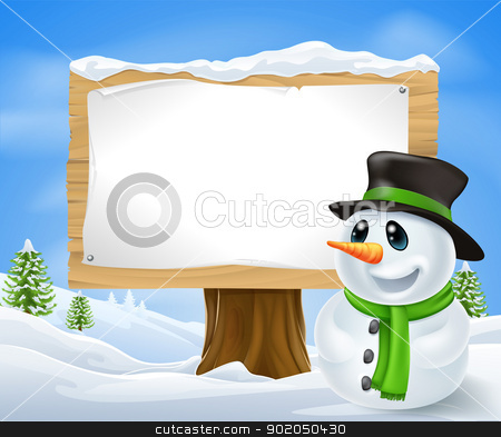 To use this stock image in your creative project, please select the size you need over to the right and click the "Add to Cart" button.
Your downloaded image will come with the Cutcaster watermark removed so don’t worry about the watermark you see on this page. Christmas Snowman Sign stock vector clipart, Christmas Snowman and large wooden Christmas sign with copyspace by Christos Georghiou