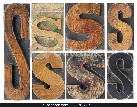 To use this stock image in your creative project, please select the size you need over to the right and click the "Add to Cart" button.
Your downloaded image will come with the Cutcaster watermark removed so don’t worry about the watermark you see on this page. letter S in wood type blocks stock photo, letter S - 7 isolated vintage letterpress wood type blocks with ink patina, variety of fonts by Marek Uliasz