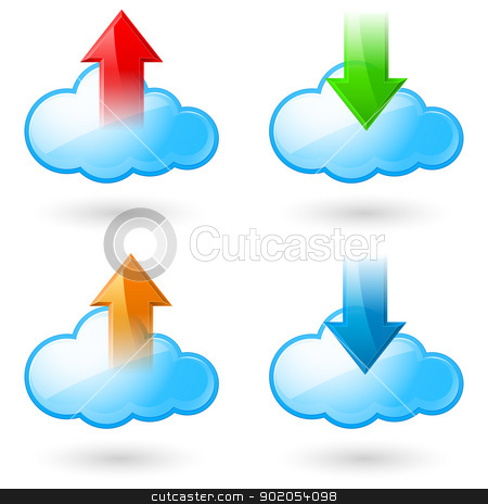 To use this stock image in your creative project, please select the size you need over to the right and click the "Add to Cart" button.
Your downloaded image will come with the Cutcaster watermark removed so don’t worry about the watermark you see on this page. Cloud computing stock photo, Set of Cloud with Arrows. Illustration on white background by dvarg