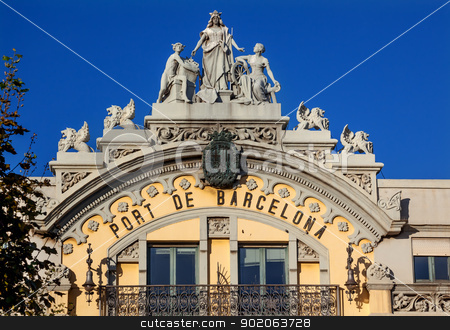 To use this stock image in your creative project, please select the size you need over to the right and click the "Add to Cart" button.
Your downloaded image will come with the Cutcaster watermark removed so don’t worry about the watermark you see on this page. Port Authority Building Statues Barcelona Spain stock photo, Port Authority Building of Barcelona Building in Barcelona, Spain. At one end of the La Rambla, the building was built in 1903 and is considered an historical and artistic architectural monument in Barcelona. by William Perry
