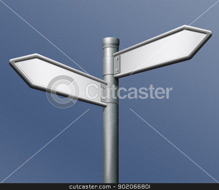 To use this stock image in your creative project, please select the size you need over to the right and click the "Add to Cart" button.
Your downloaded image will come with the Cutcaster watermark removed so don’t worry about the watermark you see on this page. blank roadsign stock photo, roadsign with two arrows and blank copy space by Dirk Ercken