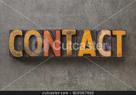 To use this stock image in your creative project, please select the size you need over to the right and click the "Add to Cart" button.
Your downloaded image will come with the Cutcaster watermark removed so don’t worry about the watermark you see on this page. contact word in wood type stock photo, contact word in vintage letterpress wood type blocks against grunge metal background by Marek Uliasz