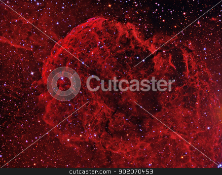 To use this stock image in your creative project, please select the size you need over to the right and click the "Add to Cart" button.
Your downloaded image will come with the Cutcaster watermark removed so don’t worry about the watermark you see on this page. JellyFish Nebula stock photo, Galactic supernova remnant by Reinhold Wittich