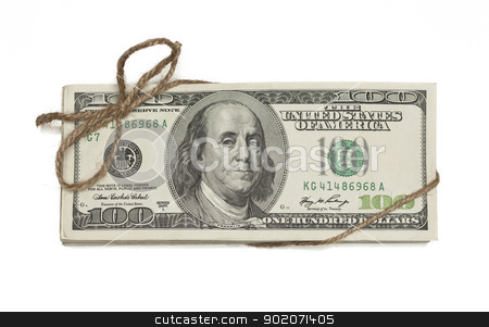 To use this stock image in your creative project, please select the size you need over to the right and click the "Add to Cart" button.
Your downloaded image will come with the Cutcaster watermark removed so don’t worry about the watermark you see on this page. Stack of One Hundred Dollar Bills Tied in a Burlap String on Whi stock photo, Stack of One Hundred Dollar Bills Tied in a Burlap String Isolated on a White Background. by Andy Dean
