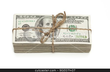 To use this stock image in your creative project, please select the size you need over to the right and click the "Add to Cart" button.
Your downloaded image will come with the Cutcaster watermark removed so don’t worry about the watermark you see on this page. Stack of One Hundred Dollar Bills Tied in a Burlap String on Whi stock photo, Stack of One Hundred Dollar Bills Tied in a Burlap String Isolated on a White Background. by Andy Dean