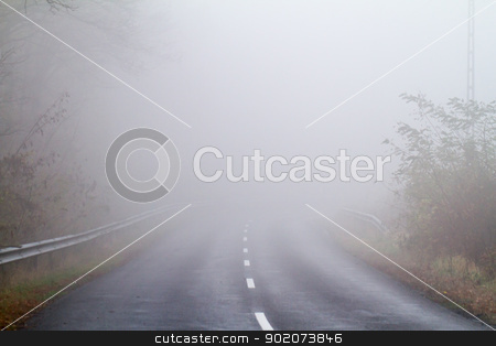 To use this stock image in your creative project, please select the size you need over to the right and click the "Add to Cart" button.
Your downloaded image will come with the Cutcaster watermark removed so don’t worry about the watermark you see on this page. Asphalt road in an autumn fog stock photo, Asphalt road in an autumn fog by Jozsef Demeter
