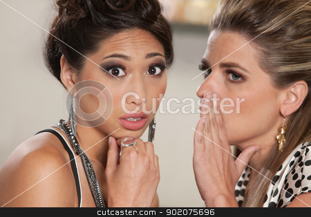 To use this stock image in your creative project, please select the size you need over to the right and click the "Add to Cart" button.
Your downloaded image will come with the Cutcaster watermark removed so don’t worry about the watermark you see on this page. Two Ladies Telling Secrets stock photo, Concerned young woman listening to someone whispering secrets by Scott Griessel