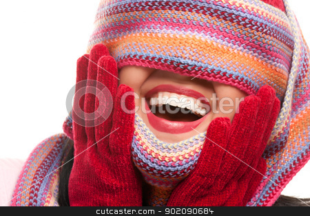 To use this stock image in your creative project, please select the size you need over to the right and click the "Add to Cart" button.
Your downloaded image will come with the Cutcaster watermark removed so don’t worry about the watermark you see on this page. Attractive Woman With Colorful Scarf Over Eyes stock photo, Attractive Woman With Colorful Scarf Over Eyes Isolated on a White Background. by Andy Dean