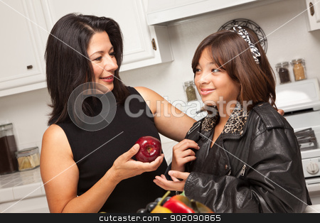 To use this stock image in your creative project, please select the size you need over to the right and click the "Add to Cart" button.
Your downloaded image will come with the Cutcaster watermark removed so don’t worry about the watermark you see on this page. Pretty Hispanic Girl Ready for School with Mom stock photo, Pretty Hispanic Girl and Mother Getting Ready for School in the Kitchen. by Andy Dean