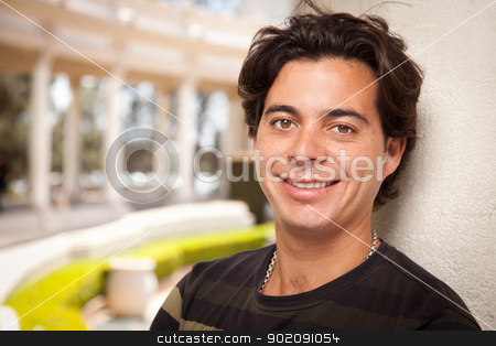 To use this stock image in your creative project, please select the size you need over to the right and click the "Add to Cart" button.
Your downloaded image will come with the Cutcaster watermark removed so don’t worry about the watermark you see on this page. Handsome Hispanic Young Adult Man stock photo, Handsome Hispanic Young Adult Man Portrait Outdoors. by Andy Dean