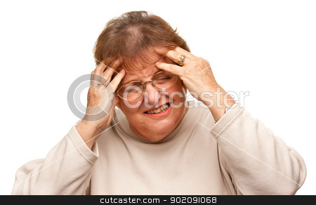 To use this stock image in your creative project, please select the size you need over to the right and click the "Add to Cart" button.
Your downloaded image will come with the Cutcaster watermark removed so don’t worry about the watermark you see on this page. Senior Woman with Aching Head on White stock photo, Senior Woman with Aching Head Isolated on a White Background. by Andy Dean