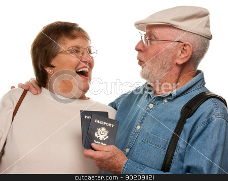To use this stock image in your creative project, please select the size you need over to the right and click the "Add to Cart" button.
Your downloaded image will come with the Cutcaster watermark removed so don’t worry about the watermark you see on this page. Happy Senior Couple with Passports and Bags on White stock photo, Happy Senior Couple with Passports and Bags Isolated on a White Background. by Andy Dean