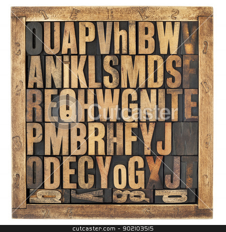To use this stock image in your creative project, please select the size you need over to the right and click the "Add to Cart" button.
Your downloaded image will come with the Cutcaster watermark removed so don’t worry about the watermark you see on this page. vintage alphabet letters stock photo, random letters of alphabet - vintage letterpress wood type blocks in rustic box isolated on white by Marek Uliasz