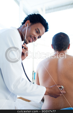 To use this stock image in your creative project, please select the size you need over to the right and click the "Add to Cart" button.
Your downloaded image will come with the Cutcaster watermark removed so don’t worry about the watermark you see on this page. Attractive doctor attending a patient stock photo, Attractive doctor attending a patient in a hospital by Wavebreak Media