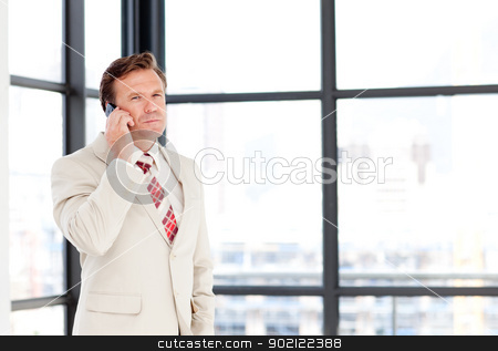 To use this stock image in your creative project, please select the size you need over to the right and click the "Add to Cart" button.
Your downloaded image will come with the Cutcaster watermark removed so don’t worry about the watermark you see on this page. Senior businessman on phone with copy-space stock photo, Mature businessman talking on phone with copy-space by Wavebreak Media