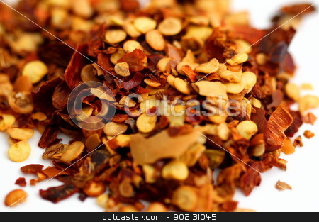 To use this stock image in your creative project, please select the size you need over to the right and click the "Add to Cart" button.
Your downloaded image will come with the Cutcaster watermark removed so don’t worry about the watermark you see on this page. Chili Pepper Flakes stock photo, Closeup of chili pepper flakes on white background. by Henrik Lehnerer