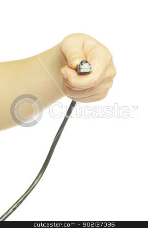 To use this stock image in your creative project, please select the size you need over to the right and click the "Add to Cart" button.
Your downloaded image will come with the Cutcaster watermark removed so don’t worry about the watermark you see on this page. cables in hand stock photo, Computer cables in hand isolated on white background by Vitaliy Pakhnyushchyy