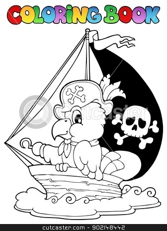 To use this stock image in your creative project, please select the size you need over to the right and click the "Add to Cart" button.
Your downloaded image will come with the Cutcaster watermark removed so don’t worry about the watermark you see on this page. Coloring book pirate parrot theme 1 stock vector clipart, Coloring book pirate parrot theme 1 - vector illustration. by Klara Viskova