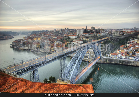 To use this stock image in your creative project, please select the size you need over to the right and click the "Add to Cart" button.
Your downloaded image will come with the Cutcaster watermark removed so don’t worry about the watermark you see on this page. Ponte Luis I bridge, Porto stock photo, View over Ponte Luis I bridge, Porto, Portugal by dinozzaver