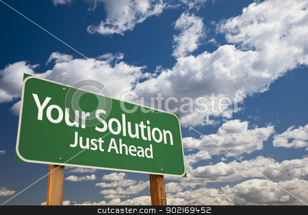 To use this stock image in your creative project, please select the size you need over to the right and click the "Add to Cart" button.
Your downloaded image will come with the Cutcaster watermark removed so don’t worry about the watermark you see on this page. Your Solution Green Road Sign stock photo, Your Solution Green Road Sign Over Dramatic Clouds and Sky. by Andy Dean