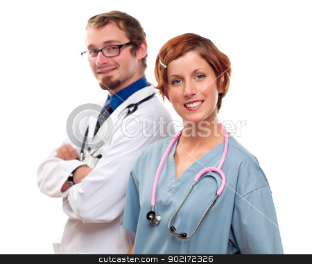 To use this stock image in your creative project, please select the size you need over to the right and click the "Add to Cart" button.
Your downloaded image will come with the Cutcaster watermark removed so don’t worry about the watermark you see on this page. Group of Doctors or Nurses on a White Background stock photo, Group of Doctors or Nurses Isolated on a White Background. by Andy Dean