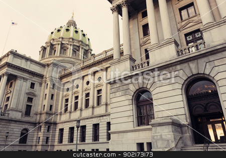 To use this stock image in your creative project, please select the size you need over to the right and click the "Add to Cart" button.
Your downloaded image will come with the Cutcaster watermark removed so don’t worry about the watermark you see on this page. Harrisburg - State Capitol Building stock photo, Harrisburg, Pennsylvania - State Capitol Building by Henryk Sadura