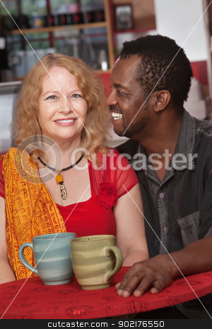 To use this stock image in your creative project, please select the size you need over to the right and click the "Add to Cart" button.
Your downloaded image will come with the Cutcaster watermark removed so don’t worry about the watermark you see on this page. Attractive Mixed Couple in Restaurant stock photo, Attractive Black and white couple in restaurant by Scott Griessel