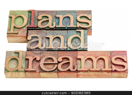 To use this stock image in your creative project, please select the size you need over to the right and click the "Add to Cart" button.
Your downloaded image will come with the Cutcaster watermark removed so don’t worry about the watermark you see on this page. plans and dreams in wood type stock photo, plans and dreams -isolated words in vintage letterpress wood type printing blocks by Marek Uliasz