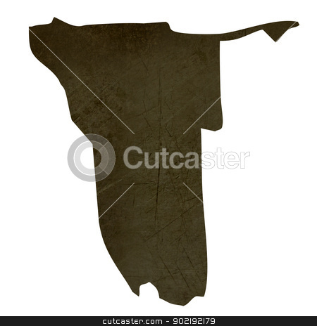 To use this stock image in your creative project, please select the size you need over to the right and click the "Add to Cart" button.
Your downloaded image will come with the Cutcaster watermark removed so don’t worry about the watermark you see on this page. Dark silhouetted map of Namibia stock photo, Dark silhouetted and textured map of Namibia isolated on white background. by Martin Crowdy