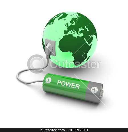 To use this stock image in your creative project, please select the size you need over to the right and click the "Add to Cart" button.
Your downloaded image will come with the Cutcaster watermark removed so don’t worry about the watermark you see on this page. Battery connected to Earth stock photo, Illustration of green battery connected to planet Earth isolated on white background. Elements of this image furnished by NASA by Harvepino