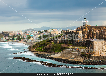 To use this stock image in your creative project, please select the size you need over to the right and click the "Add to Cart" button.
Your downloaded image will come with the Cutcaster watermark removed so don’t worry about the watermark you see on this page. El Morro Fortress, San Juan, Puerto Rico stock photo, Crashing surf on the beach at El Morro Fortress, San Juan, Puerto Rico by Gary Ives