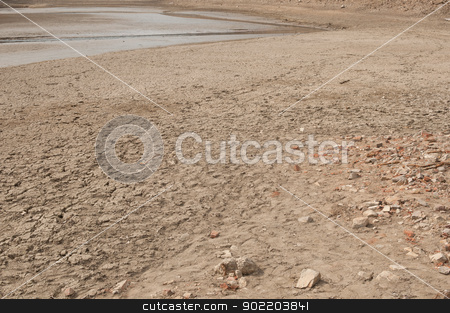 To use this stock image in your creative project, please select the size you need over to the right and click the "Add to Cart" button.
Your downloaded image will come with the Cutcaster watermark removed so don’t worry about the watermark you see on this page. Dry Lake stock photo, Rest of the Water on bottom of the dried lake by JAMDesign