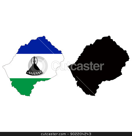 To use this stock image in your creative project, please select the size you need over to the right and click the "Add to Cart" button.
Your downloaded image will come with the Cutcaster watermark removed so don’t worry about the watermark you see on this page. Lesotho stock vector clipart, Vector illustration map and flag of Lesotho. by Liu Yin
