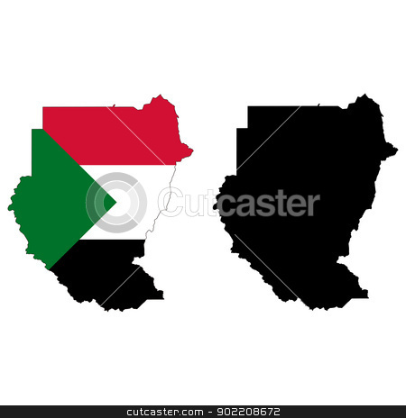 To use this stock image in your creative project, please select the size you need over to the right and click the "Add to Cart" button.
Your downloaded image will come with the Cutcaster watermark removed so don’t worry about the watermark you see on this page. Sudan stock vector clipart, Vector illustration map and flag of Sudan. by Liu Yin
