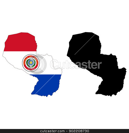 To use this stock image in your creative project, please select the size you need over to the right and click the "Add to Cart" button.
Your downloaded image will come with the Cutcaster watermark removed so don’t worry about the watermark you see on this page. Paraguay stock vector clipart, Vector illustration map and flag of Paraguay. by Liu Yin