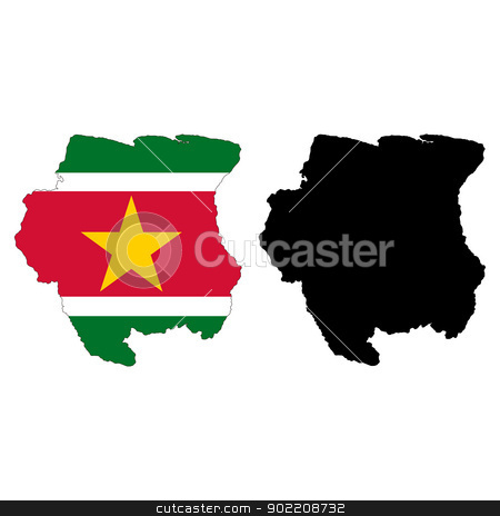 To use this stock image in your creative project, please select the size you need over to the right and click the "Add to Cart" button.
Your downloaded image will come with the Cutcaster watermark removed so don’t worry about the watermark you see on this page. Suriname stock vector clipart, Vector illustration map and flag of Suriname. by Liu Yin