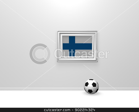 To use this stock image in your creative project, please select the size you need over to the right and click the "Add to Cart" button.
Your downloaded image will come with the Cutcaster watermark removed so don’t worry about the watermark you see on this page. finland soccer stock photo, soccerball and finland flag in frame - 3d illustration by J?