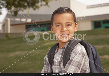 To use this stock image in your creative project, please select the size you need over to the right and click the "Add to Cart" button.
Your downloaded image will come with the Cutcaster watermark removed so don’t worry about the watermark you see on this page. Happy Young Hispanic Boy Ready for School stock photo, Happy Young Hispanic Boy with Backpack Ready for School. by Andy Dean