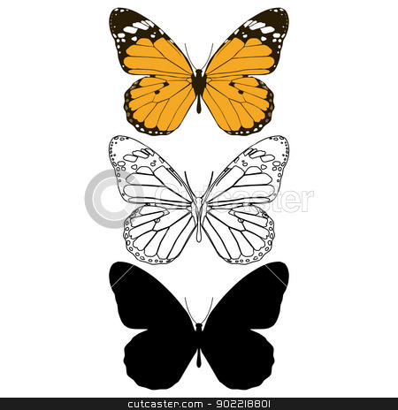 To use this stock image in your creative project, please select the size you need over to the right and click the "Add to Cart" button.
Your downloaded image will come with the Cutcaster watermark removed so don’t worry about the watermark you see on this page. Butterfly stock vector clipart, Layered vector illustration of Butterfly. by Liu Yin