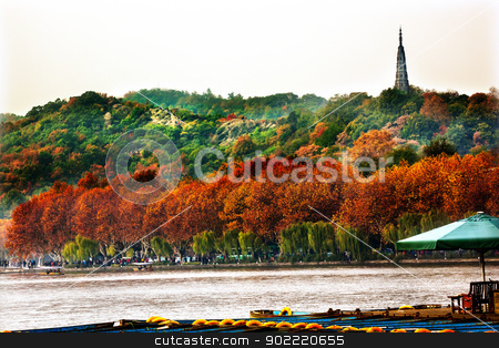 To use this stock image in your creative project, please select the size you need over to the right and click the "Add to Cart" button.
Your downloaded image will come with the Cutcaster watermark removed so don’t worry about the watermark you see on this page. Ancient Baochu Pagoda West Lake Hangzhou Zhejiang China stock photo, Ancient Baochu Pagoda West Lake Hangzhou Zhejiang China . Pagoda was constructed in 963AD by William Perry