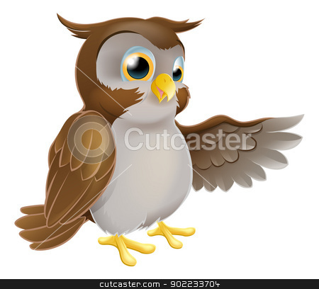 To use this stock image in your creative project, please select the size you need over to the right and click the "Add to Cart" button.
Your downloaded image will come with the Cutcaster watermark removed so don’t worry about the watermark you see on this page. Pointing Cartoon Owl stock vector clipart, An illustration of a cute cartoon owl character pointing or showing something with his wing by Christos Georghiou
