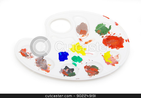 To use this stock image in your creative project, please select the size you need over to the right and click the "Add to Cart" button.
Your downloaded image will come with the Cutcaster watermark removed so don’t worry about the watermark you see on this page. pallette stock photo, Painters white pallette and paints on white by Vitaliy Pakhnyushchyy